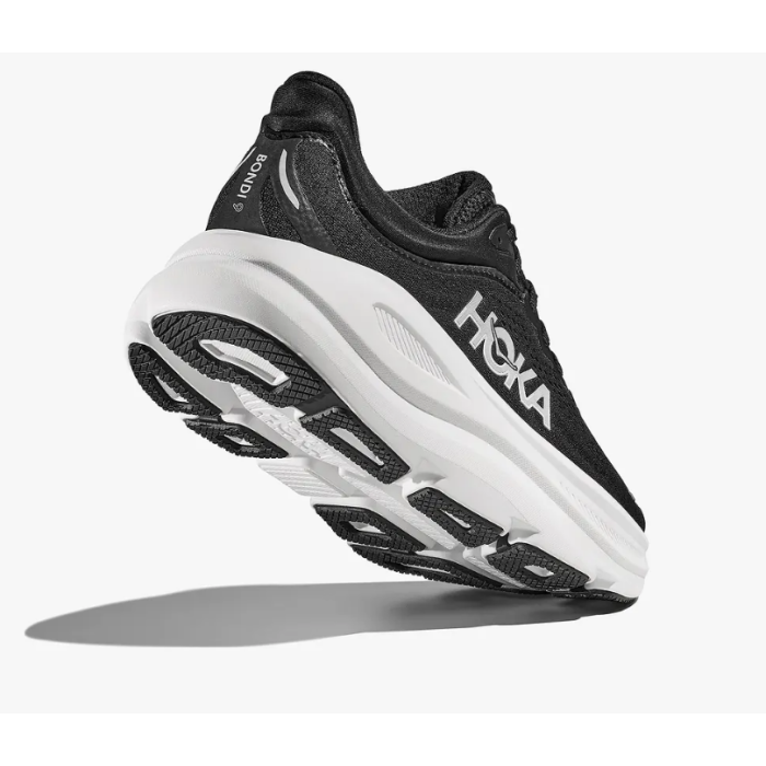 HOKA BONDI WIDE 9 - נעלי ספורט גברים בונדי 9 רחבות בצבע שחור/לבן