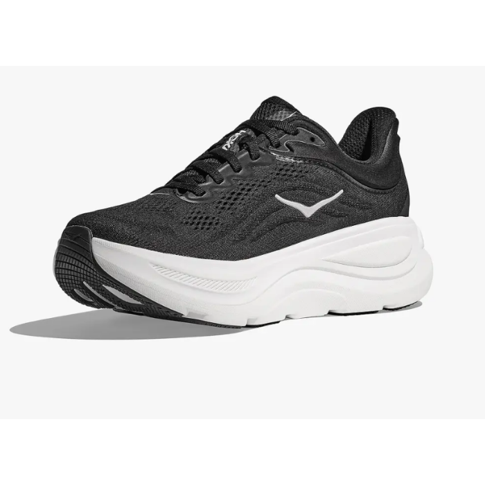 HOKA BONDI WIDE 9 - נעלי ספורט גברים בונדי 9 רחבות בצבע שחור/לבן