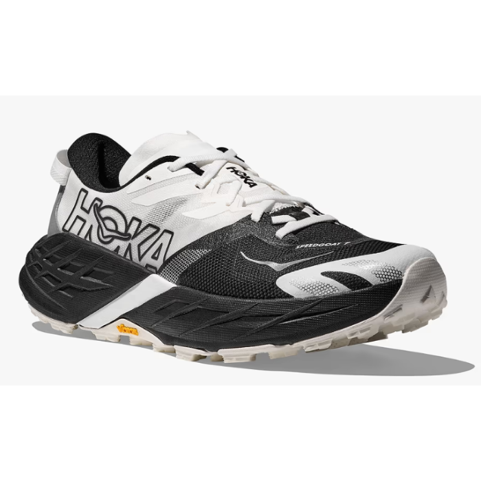 נעלי ריצת שטח רחבות לגברים Hoka Speedgoat 7 Wide שחור לבן