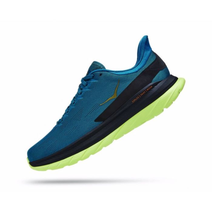 Hoka Mach 4 - נעלי ספורט גברים הוקה מאכ 4 בצבע כחול קורל/שחור/ירוק HOK152M-BCBLC