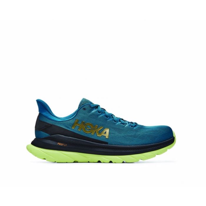 Hoka Mach 4 - נעלי ספורט גברים הוקה מאכ 4 בצבע כחול קורל/שחור/ירוק HOK152M-BCBLC