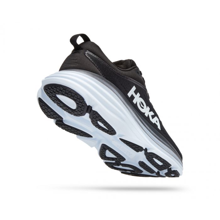HOKA Bondi 8 Wide - נעלי ספורט גברים הוקה בונדי 8 רחבות בצבע שחור/לבן