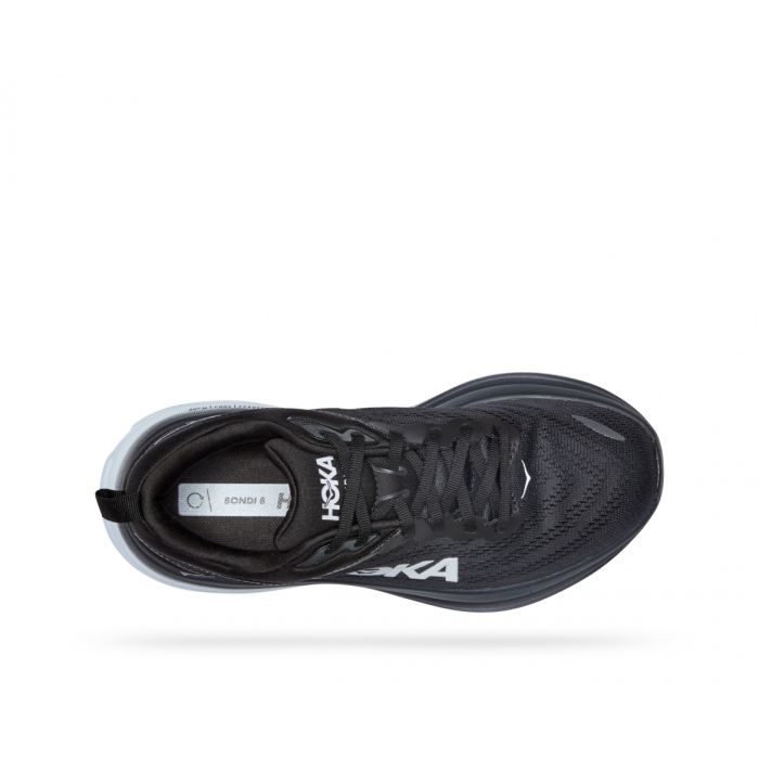 HOKA Bondi 8 Wide - נעלי ספורט גברים הוקה בונדי 8 רחבות בצבע שחור/לבן