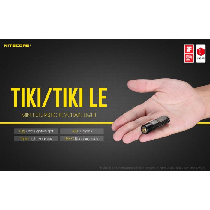 פנס כיס נטען 300 לומן TIKI