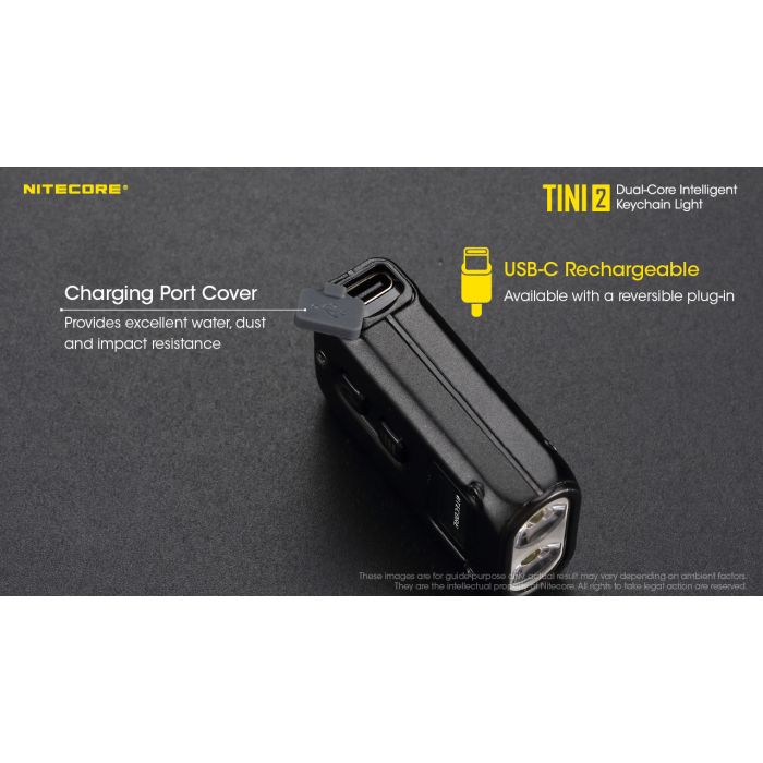 פנס כיס נטען 500 לומן TINI2 Nitecore