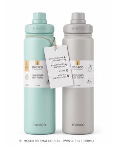 בקבוק תרמי שומר קור מבית MOSCO &ndash; נפח 800 מ"ל פקק מובנה