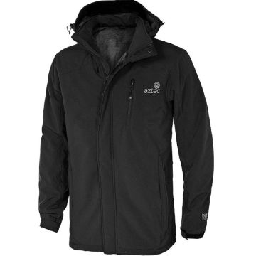 מעיל סופטשל שחור עם כותפות Aztec Softshell Puffin