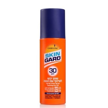 שמן יבש לשיזוף עם הגנה SPF30 לשיזוף אחיד בגוון ברונזה סקין גארד