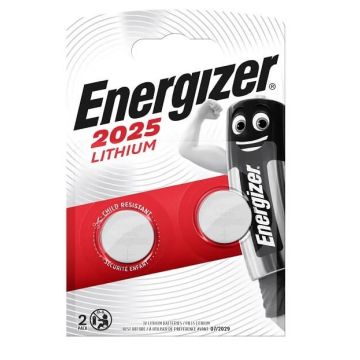 זוג סוללות Energizer Lithium Cell 3V CR2025