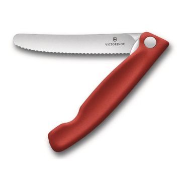סכין ירקות מתקפלת להב משונן – אדום Victorinox