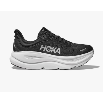 HOKA BONDI WIDE 9 - נעלי ספורט גברים בונדי 9 רחבות בצבע שחור/לבן