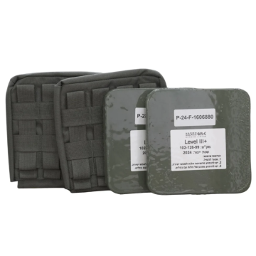 זוג פלטות צד רמת מיגון 3+ כולל 2 פאוצ'ים מרעום דולפין