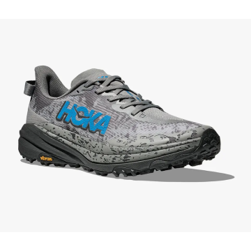 HOKA SPEEDGOAT 6 WIDE - נעלי ספורט גברים ספידגוט 6 רחבות בצבע אפור גלקטי/כחול
