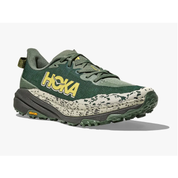 HOKA SPEEDGOAT 6 WIDE - נעלי ספורט גברים ספידגוט 6 רחבות בצבע ירוק שרך/אפור אספלט