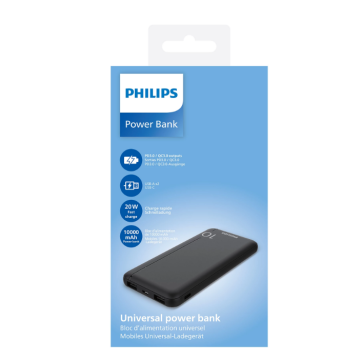 מטען נייד עוצמתי עם סוללת גיבוי ניידת  10,000mAh PHILIPS