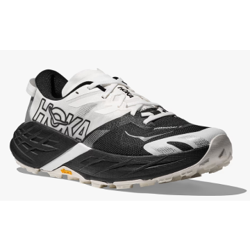 נעלי ריצת שטח רחבות לגברים Hoka Speedgoat 7 Wide שחור לבן