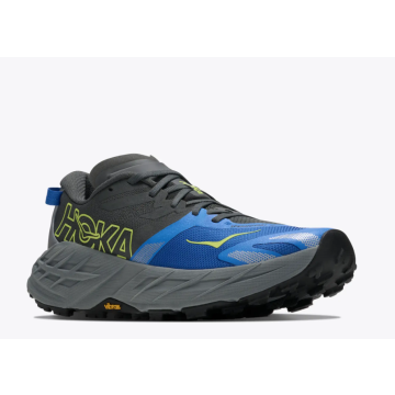 נעלי ריצת שטח רחבות לגברים Hoka Speedgoat 7 Wide כחול אפור