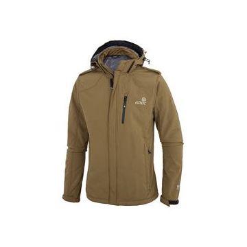 מעיל סופטשל זית עם כותפות  Aztec Softshell II Puffin