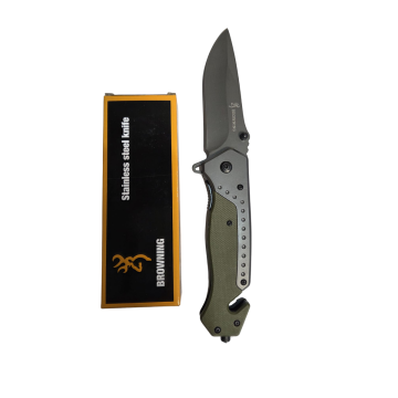 סכין טקטית מתקפלת Browning Rescue זית/אפור כהה