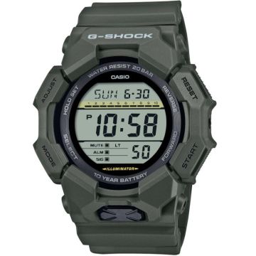 שעון יד דיגיטלי לגברים עם רצועת שרף Casio G-shock GD-010-3DR - צבע ירוק