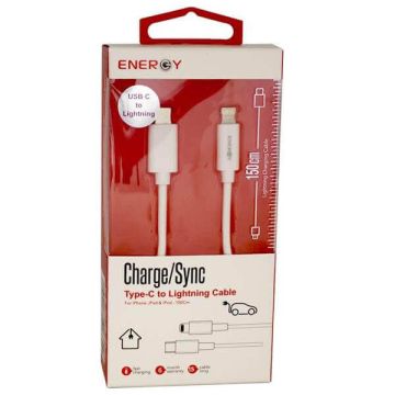 כבל 1.5M (3A) C to L ENERGY לבן