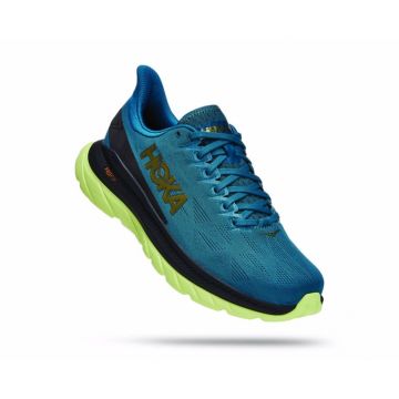 Hoka Mach 4 - נעלי ספורט גברים הוקה מאכ 4 בצבע כחול קורל/שחור/ירוק HOK152M-BCBLC