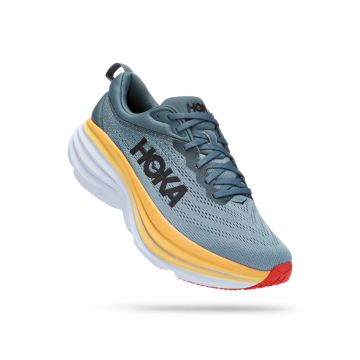 HOKA Bondi 8 - נעלי ספורט גברים הוקה בונדי 8 בצבע תכלת אפור/כתום