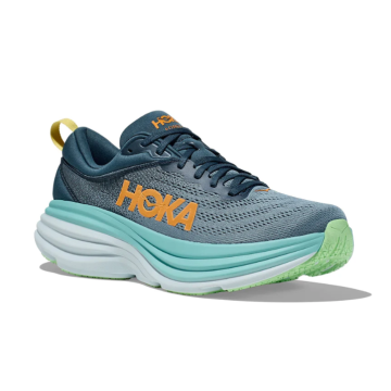 HOKA Bondi Wide 8 - נעלי ספורט גברים הוקה בונדי 8 רחבות בצבע כחול/צהבהב