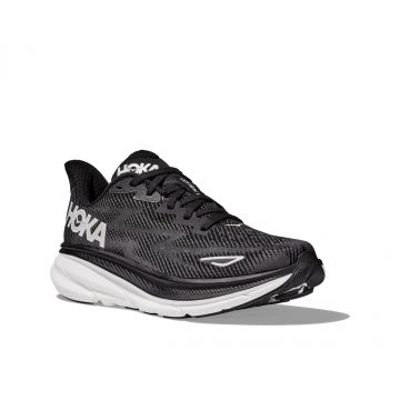 HOKA Clifton Wide 9 - נעלי ספורט גברים הוקה קליפטון 9 רחבות בצבע שחור/לבן