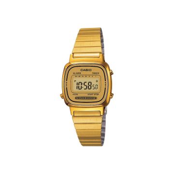שעון יד קסיו זהב עם רקה בצבע זהב דגם LA-670WGA-9D